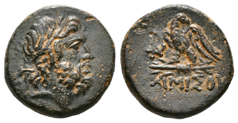 Greek Coins
PONTOS. Amisos. Ae (Circa 100-85 BC).
Obv: Laureate head of Zeus rig...