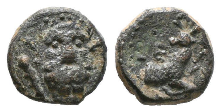 PISIDIA. Selge. Ae (2nd-1st centuries BC).
Obv: Head of Herakles
Rev: Σ - Ε - ...