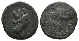 CILICIA. Zephyrion. Ae (Circa 2nd-1st centuries BC). Obv: Turreted head of Tyche right. Rev: ZΕΦΥΡΙΩΤΩΝ. Tyche seated left on throne, holding sceptre....