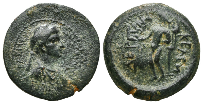 CILICIA. Kelenderis. Antiochos IV of Commagene (38-72). Ae.
Obv: ΒΑΣΙΛΕΥΣ / ANTI...