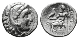 Greek Coins
KINGS OF MACEDON. Alexander III 'the Great' (336-323 BC). Drachm.
Obv: Head of Herakles right, wearing lion skin.
Rev: AΛEΞANΔPOY.
Zeus se...