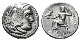 Greek Coins
KINGS OF MACEDON. Alexander III 'the Great' (336-323 BC). Drachm.
Obv: Head of Herakles right, wearing lion skin.
Rev: AΛEΞANΔPOY.
Zeus se...