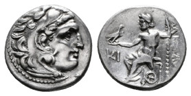 Greek Coins
KINGS OF MACEDON. Alexander III 'the Great' (336-323 BC). Drachm.
Obv: Head of Herakles right, wearing lion skin.
Rev: AΛEΞANΔPOY.
Zeus se...