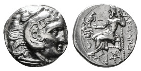 Greek Coins
KINGS OF MACEDON. Alexander III 'the Great' (336-323 BC). Drachm.
Obv: Head of Herakles right, wearing lion skin.
Rev: AΛEΞANΔPOY.
Zeus se...