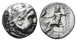 Greek Coins
KINGS OF MACEDON. Alexander III 'the Great' (336-323 BC). Drachm.
Obv: Head of Herakles right, wearing lion skin.
Rev: AΛEΞANΔPOY.
Zeus se...