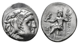 Greek Coins
KINGS OF MACEDON. Alexander III 'the Great' (336-323 BC). Drachm.
Obv: Head of Herakles right, wearing lion skin.
Rev: AΛEΞANΔPOY.
Zeus se...