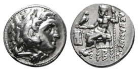 Greek Coins
KINGS OF MACEDON. Alexander III 'the Great' (336-323 BC). Drachm.
Obv: Head of Herakles right, wearing lion skin.
Rev: AΛEΞANΔPOY.
Zeus se...