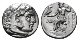 Greek Coins
KINGS OF MACEDON. Alexander III 'the Great' (336-323 BC). Drachm.
Obv: Head of Herakles right, wearing lion skin.
Rev: AΛEΞANΔPOY.
Zeus se...