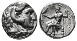 Greek Coins
KINGS OF MACEDON. Alexander III 'the Great' (336-323 BC). Tetradrachm.
Obv: Head of Herakles right, wearing lion skin.
Rev: AΛΕΞΑΝΔΡOY.
Ze...