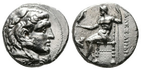 Greek Coins
KINGS OF MACEDON. Alexander III 'the Great' (336-323 BC). Tetradrachm.
Obv: Head of Herakles right, wearing lion skin.
Rev: AΛΕΞΑΝΔΡOY.
Ze...