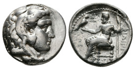 Greek Coins
KINGS OF MACEDON. Alexander III 'the Great' (336-323 BC). Tetradrachm.
Obv: Head of Herakles right, wearing lion skin.
Rev: AΛΕΞΑΝΔΡOY.
Ze...