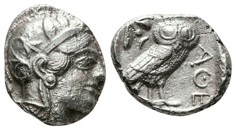 Greek Coins
ATTICA. Athens. Tetradrachm (Circa 454-404 BC).
Obv: Helmeted head o...