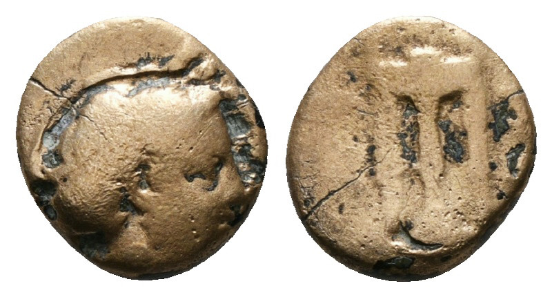 Greek Coins
MYSIA. Kyzikos. Ae (3rd century BC).
Obv: Head of Kore Soteira right...