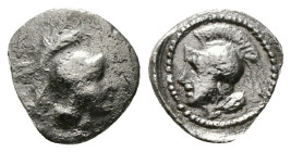 Greek Coins
Greek Coins. Kherêi, circa 410 – 390. 0,91 gr - 10,44 mm 
1/12 stater, Xanthus circa 410-390, Head of Athena r., wearing crested Attic hel...