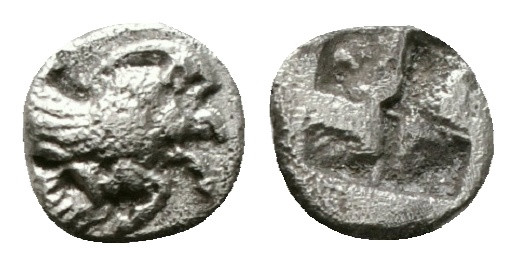 Greek Coins
IONIA. Klazomenai. Hemiobol (Circa 5th century BC).
Obv: Forepart of...