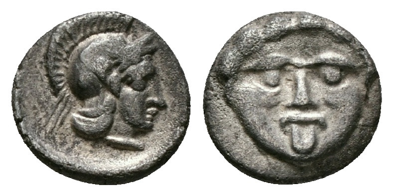 Greek Coins
PISIDIA. Selge. Obol (Circa 350-300 BC).
Obv: Facing gorgoneion.
Rev...