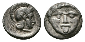 Greek Coins
PISIDIA. Selge. Obol (Circa 350-300 BC).
Obv: Facing gorgoneion.
Rev: Helmeted head of Athena right; astragalos to left.
Condition: Good v...