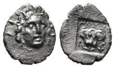 Greek Coins
CARIA. Rhodes. Hemidrachm (Circa 170-150 BC). Dionysios, magistrate.
Obv: Radiate head of Helios facing slightly right.
Rev: ΔIONYΣIOΣ / P...