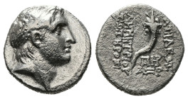 Greek Coins
SELEUKID KINGDOM. Demetrios I Soter (162-150 BC). Drachm. Antioch. Dated SE 161 (152/1 BC). Comagenian imitation.
Obv: Diademed head right...