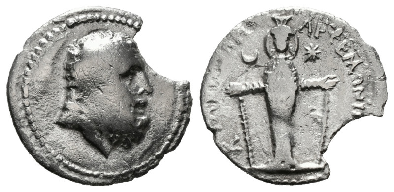 Greek Coins
CARIA. Tabai. Drachm (1st century BC).
Obv: Bearded head of Herakles...