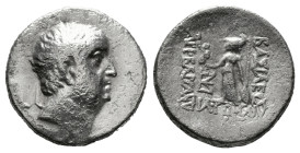 Greek Coins
KINGS OF CAPPADOCIA. Ariobarzanes Drachm. Mint A (Eusebeia under Mt. Argaios).
Obv: Diademed head right.
Rev: ΒΑΣΙΛΕΩΣ / ΑΡΙΟΒΑΡZΑΝΟΥ / ΦΙ...