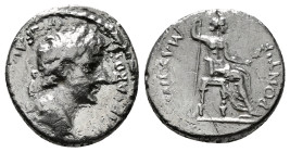 Roman Imperial Coins
TIBERIUS (14-37). Denarius. "Tribute Penny" type. Lugdunum.
Obv: TI CAESAR DIVI AVG F AVGVSTVS.
Laureate head right.
Rev: PONTIF ...