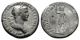 Roman Imperial Coins
TRAJAN (98-117). Denarius. Rome.
Obv: IMP CAES NER TRAIAN OPTIM AVG GERM DAC.
Laureate and draped bust right.
Rev: PARTHICO P M T...