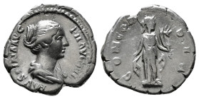 Roman Imperial Coins
FAUSTINA II (Augusta, 147-175). Denarius. Rome.
Obv: FAVSTINA AVG ANTONINI AVG PII FIL.
Draped bust right.
Rev: CONCORDIA.
Concor...