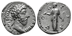 Roman Imperial Coins
MARCUS AURELIUS (161-180). Denarius. Rome.
Obv: M ANTONINVS AVG TR P XXIIII.
Laureate head right.
Rev: COS III.
Diana standing le...