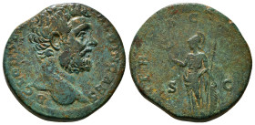 Roman Imperial Coins
CLODIUS ALBINUS (Caesar, 193-195). Sestertius. Rome. Obv: D CLOD SEPT ALBIN CAES. Bare head right. Rev: MINER PACIF COS II / S -...
