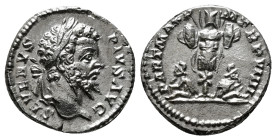 Roman Imperial Coins
SEPTIMIUS SEVERUS (193-211). Denarius. Rome.
Obv: SEVERVS PIVS AVG.
Laureate head right.
Rev: PART MAX P M TR P VIIII.
Trophy fla...