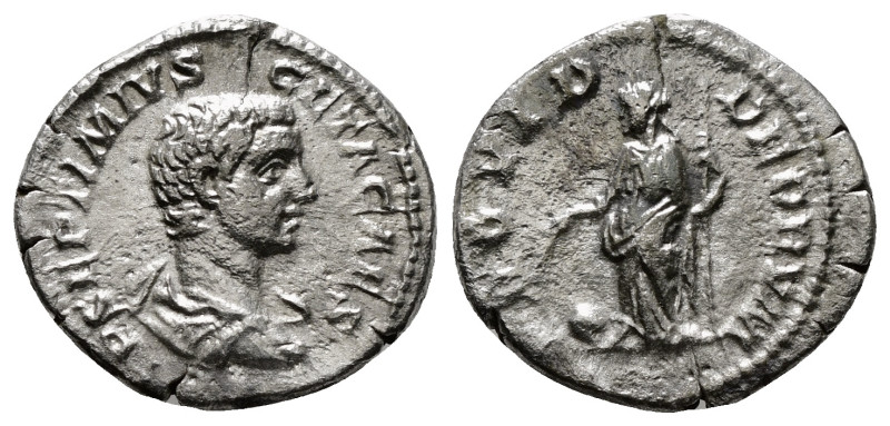 Roman Imperial
Geta, as Caesar AD 198-209. RomeAR
3,03 gr - 18,50 mm
P SEPTIMIVS...