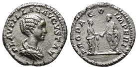 Roman Imperial Coins
PLAUTILLA (Augusta, 202-205). Denarius. Rome.
Obv: PLAVTILLAE AVGVSTAE.
Draped bust right.
Rev: PROPAGO IMPERI.
Plautilla standin...
