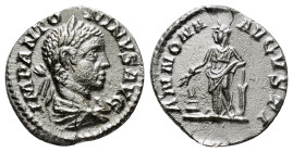 Roman Imperial Coins
ELAGABALUS (218-222). Denarius. Rome.
Obv: IMP ANTONINVS AVG.
Laureate and draped bust right.
Rev: ANNONA AVGVSTI.
Annona standin...