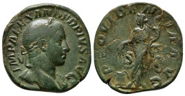 Roman Imperial Coins
SEVERUS ALEXANDER (222-235). Sestertius. Rome.
Obv: IMP ALEXANDER PIVS AVG.
Laureate bust right, slight drapery on far shoulder.
...