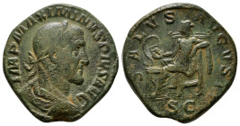 Roman Imperial Coins
MAXIMINUS THRAX (235-238). Sestertius. Rome.
Obv: MAXIMINVS PIVS AVG GERM.
Laureate, draped and cuirassed bust right.
Rev: SALVS ...