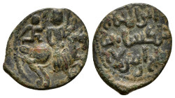 Islamic - Rum & Ottoman
SELJUQ OF RUM: Malikshah II 1196-1198, AE fals NM, ND, A-1195, 2,83 gr - 17,30 mm horseman right, with small winged human fig...