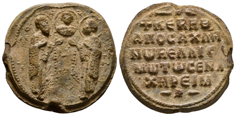 Seals
Aposachles (Abusahl) Senacherim, kouropalates, circa 1060-1080. Seal (Lea...