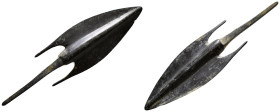 ANCIENT ROMAN BRONZE ARROW HEAD.(Circa 2th Century).Ae.

Condition :EXTREMELY FINE. RARE TYPE

Weight :12,47 gr
Diameter : 79,48 mm