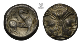 Danubian Celts. Tetradrachm. Doppelkopf type. (3rd - 1st centuries BC). Rare!