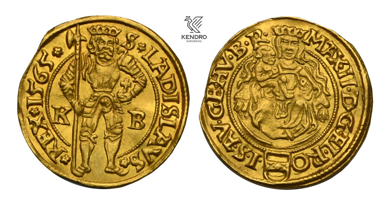 Maximilian II. Ducat 1565. Kremnitz. Rare!
Ending flank. Slightly wavy.

Maxm...