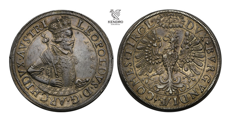 Archduke Leopold V of Austria. 2 Thaler 1626. Hall.
Somewhat weakly struck. Fla...
