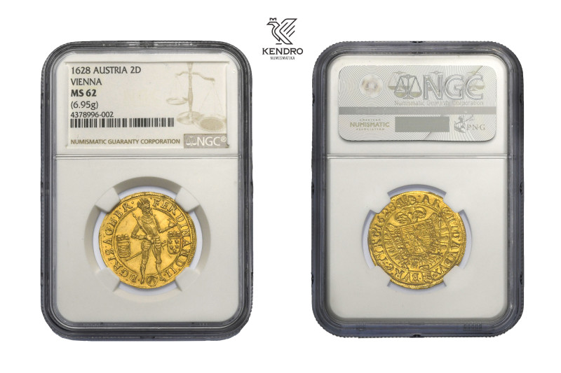 Ferdinand II. 2 Ducats 1628. Vienna. Very Rare!!
Extraordinary specimen with mi...