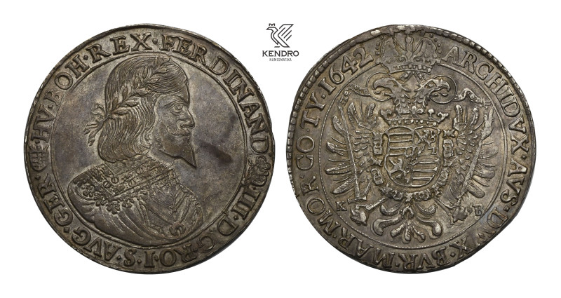 Ferdinand III. Thaler 1642. Kremnitz. Rare!

Ferdinand III. Tolar 1642. Kremni...