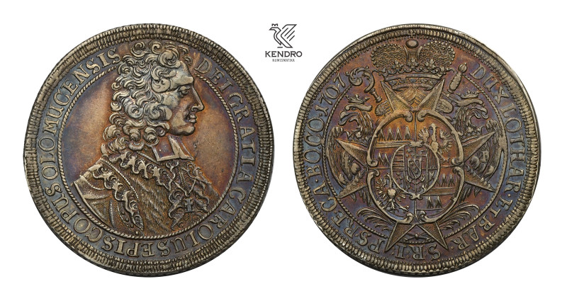 Charles III of Lorraine. Thaler 1707. Archbishopric of Olomouc. Kroměříž.
Nice ...