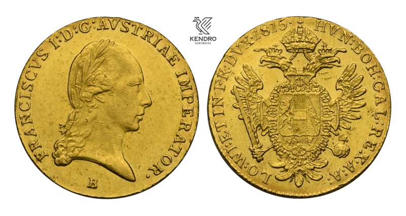 Francis I. Ducat 1815. Kremnitz.

František I. Dukát 1815. Kremnice.

3,49 g...