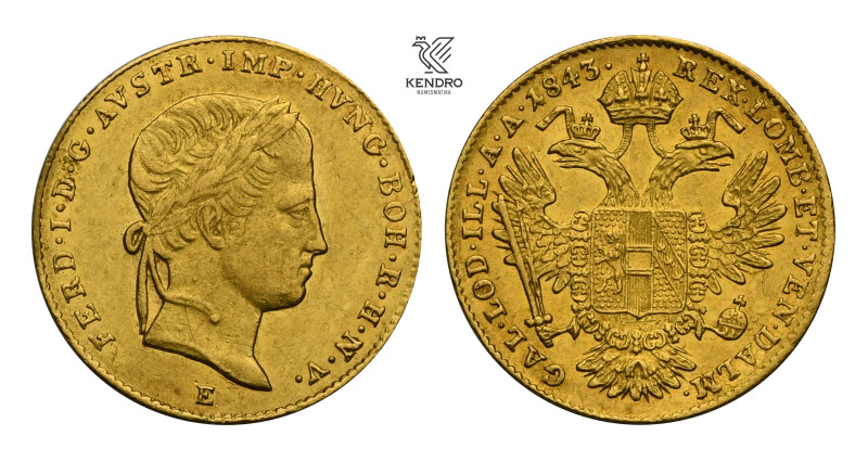 Ferdinand I of Austria. Ducat 1843. Alba Iulia.

Ferdinand V. Dukát 1843. Karl...