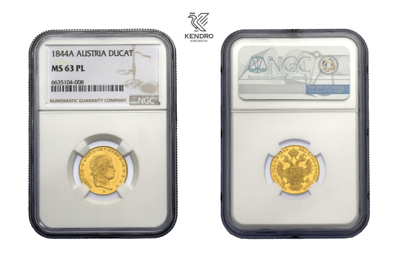 Ferdinand I of Austria. Ducat 1844. Vienna.
TOP POP. NGC MS 63 PL.

Ferdinand...