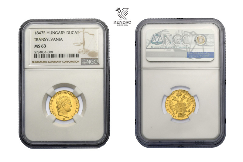Ferdinand I of Austria. Ducat 1847. Alba Iulia.
TOP POP. NGC MS 63.

Ferdinan...