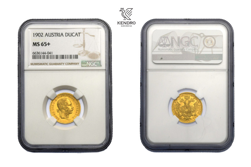 Francis Joseph I. Ducat 1902. Vienna.
Extraordinary specimen with mint lustre i...